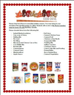 Thanksgiving Food Drive 